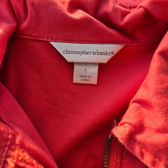 Christopher & Banks Women's Salmon Pink Vest Size Large - Picture 9 of 9